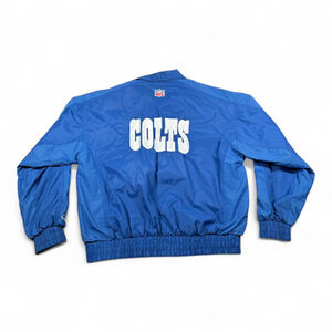 Vintage Indianapolis Colts Jacket Adult LARGE Blue Logo Athletic NFL Pro Line